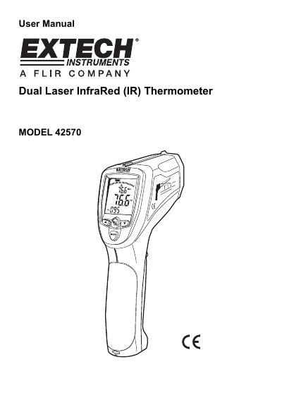Extech Model 42570 Dual Laser IR Thermometer User Manual - cover page