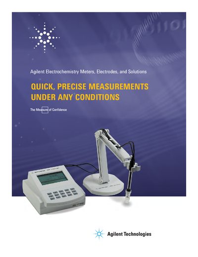 Agilent 3200 Series Electrochemistry Meters Brochure - cover page