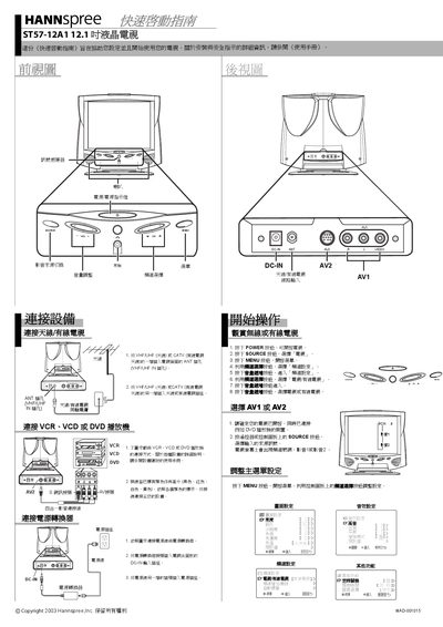 Hannspree ST57-12A1 Quick Start Guide