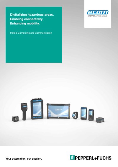 ecom Smart-Ex 02 and Ex-Handy 10 Product Portfolio - cover page