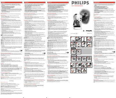 Philips HD 7600/02/04/06 Coffee Maker User Manual - cover page