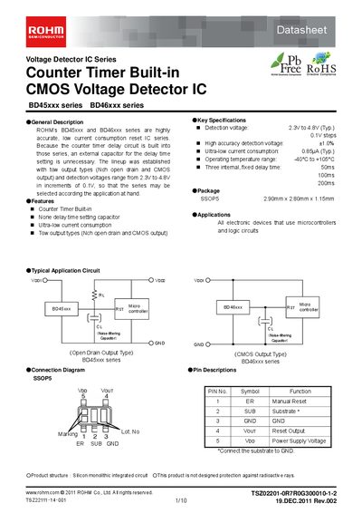 ROHM BD45231G Manual