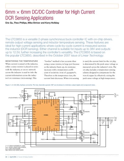 Linear Technology LTC3855 DC/DC Controller Datasheet