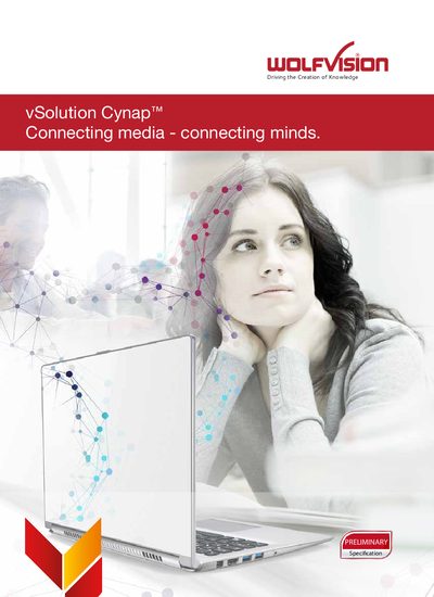 WolfVision Cynap Presentation and Collaboration System Product Overview - cover page