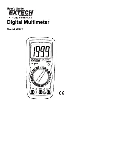 Extech MN42 Digital Multimeter User's Guide