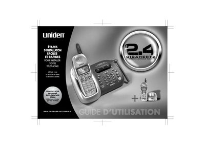 Uniden DCT6465/DCT6465-2 Cordless Phone User Guide