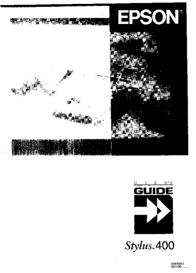 Epson Stylus 400 User Guide - cover page