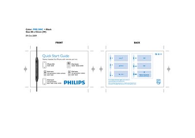 Philips PMS 300C Stereo Headset Quick Start Guide - cover page