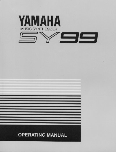 Yamaha SY99 Music Synthesizer Operating Manual
