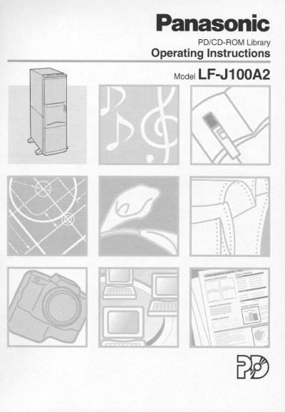 Panasonic LF-J100A2 PD/CD-ROM Library Operating Instructions - cover page
