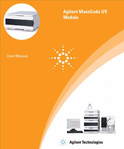 Agilent MassCode UV Module G5201A User Manual - cover page