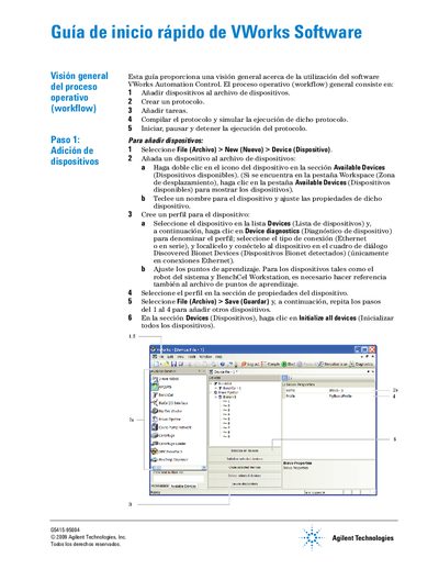 Agilent VWorks Automation Control Quick Start Guide - cover page