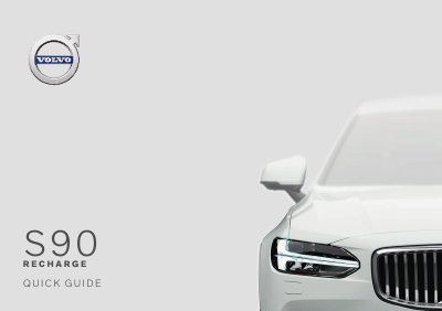 Volvo S90 RECHARGE Quick Guide - cover page