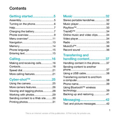 Sony Ericsson C903 User Manual - cover page