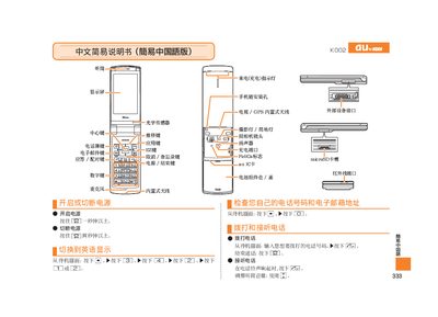 au by KDDI K002 Phone User Manual - cover page