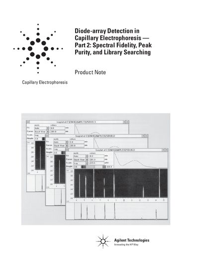 Agilent Diode-array Detection Capillary Electrophoresis Application Note Part 2 - cover page