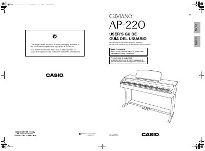 Casio AP-220 Digital Piano User's Guide