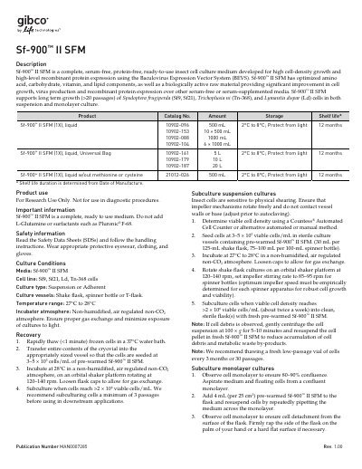 Thermo Fisher Scientific Sf-900™ II SFM User Manual - cover page