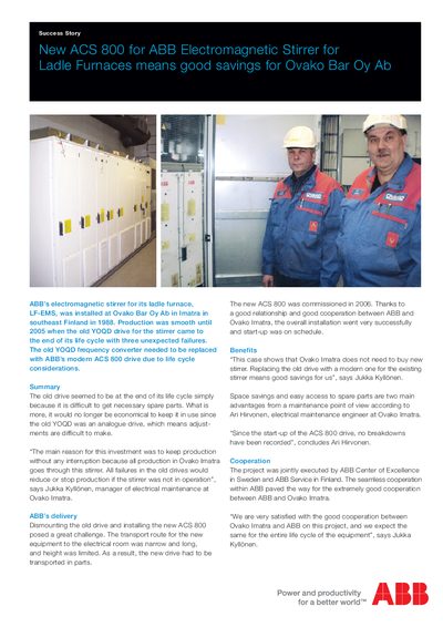 ABB ACS 800 Success Story - cover page