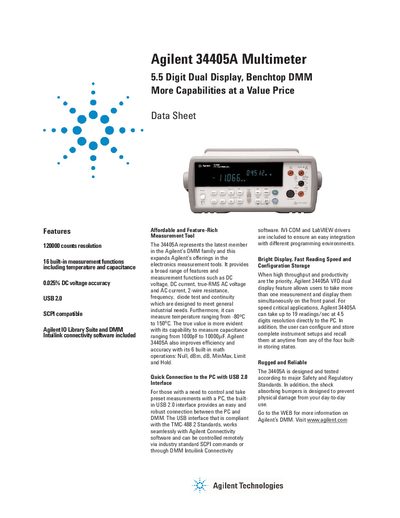 Agilent 34405A Multimeter User Manual