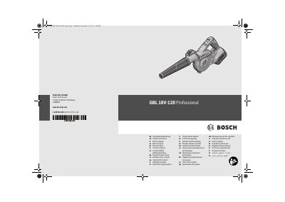 Bosch GBL 18V-120 Professional Power Tool User Manual - cover page