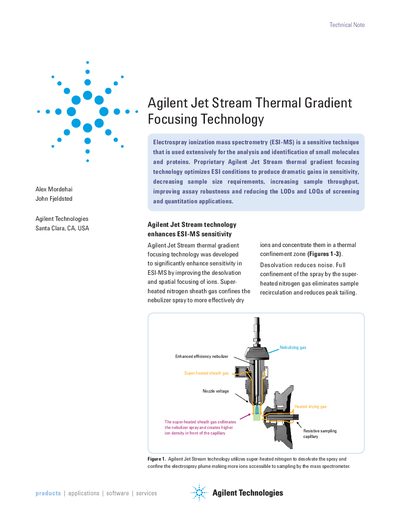 Agilent Jet Stream Thermal Gradient Focusing Technology Technical Note - cover page