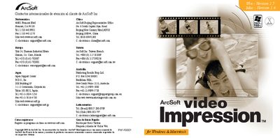 ArcSoft Video Impression Quick Start Guide - cover page