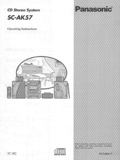 Panasonic SC-AK57 CD Stereo System Operating Instructions - cover page