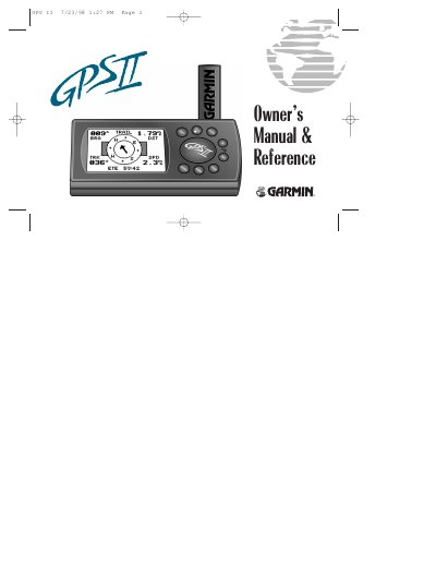 Garmin GPS II User Manual - cover page