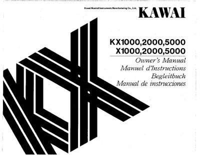 Kawai KX1000/KX2000/KX5000 Owner's Manual - cover page