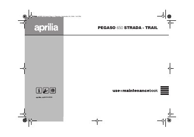 Aprilia Pegaso 650 Strada-Trail Maintenance Book - cover page