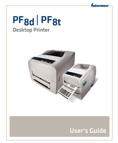 Intermec PF8d / PF8t Desktop Printer User Guide