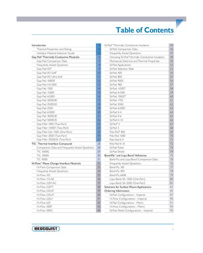 Bergquist Thermal Interface Materials Selection Guide - cover page