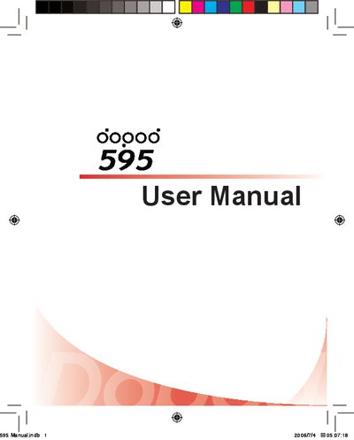 Dopod 595 User Manual - cover page