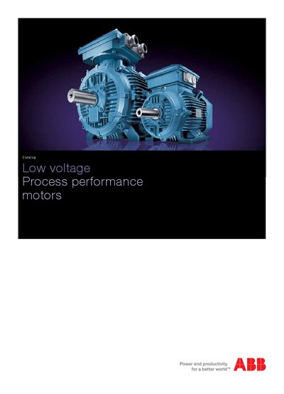 ABB .8 Process Performance Motors 02-133 Product Catalog - cover page
