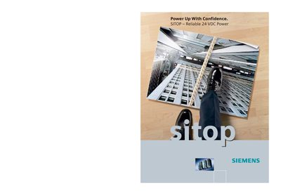 Siemens SITOP 24 VDC Power Supply Product Leaflet - cover page