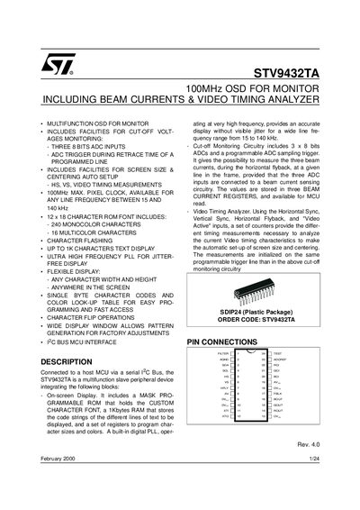 STMicroelectronics STV9432TA Datasheet