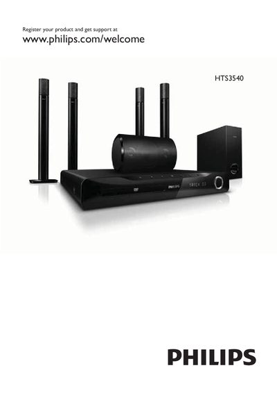 Philips HTS3540 Home Theater System User Manual - cover page