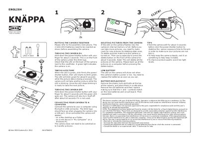 IKEA KNAPPA Camera User Manual - cover page