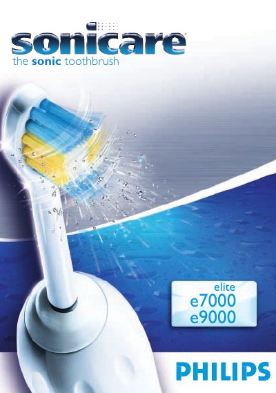Philips Sonicare Elite 7000/9000 Toothbrush User Manual - cover page