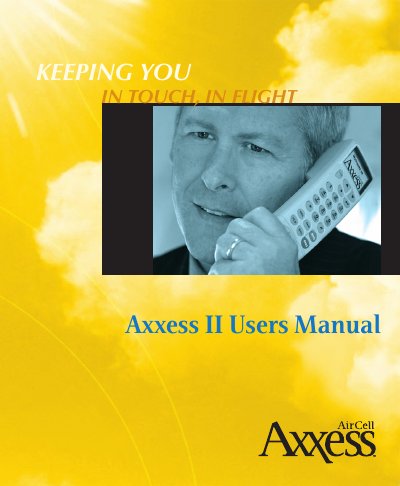 AirCell Axxess II Satcom System Users Manual - cover page