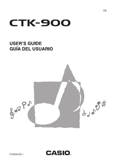 CASIO CTK-900 user manual - cover page