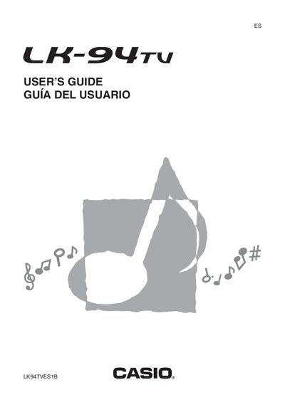 Casio LK-94TV Electronic Musical Instrument User's Guide - cover page
