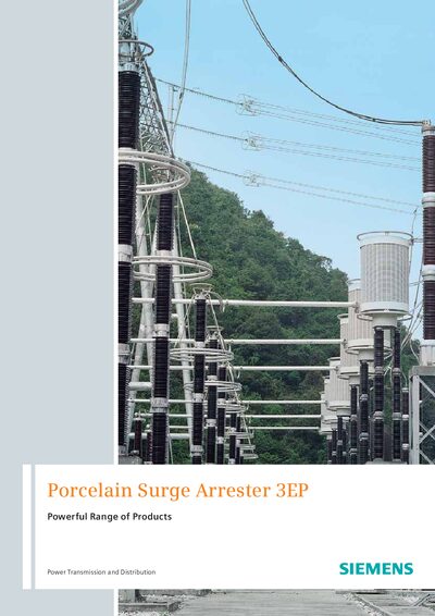 Siemens 3EP Porcelain Surge Arrester Product Manual - cover page