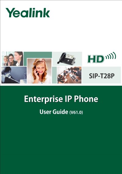 Yealink SIP‑T28P IP Phone User Guide - cover page