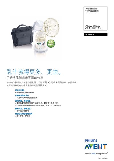Philips SCF300/13 Breast Pump Manual - cover page