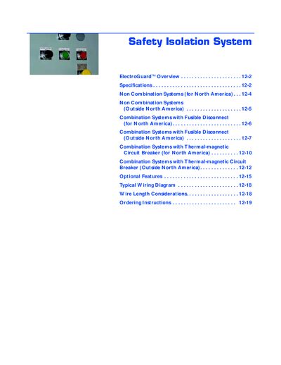 Allen-Bradley ElectroGuard Safety Isolation System Product Data Sheet - cover page