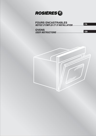 Rosières Oven User Manual - cover page