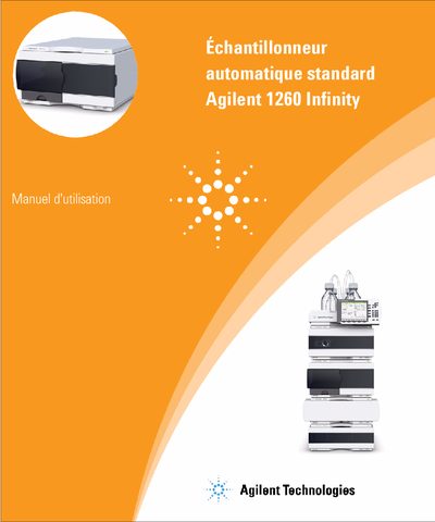 Agilent 1260 Infinity Standard Autosampler User Manual - cover page