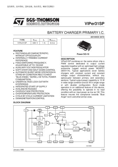 SGS-Thomson viPer31SP Datasheet